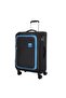 Seville 4 Wheel Polyester Soft Trolley, 57 cm, Black - 2