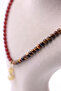 Tiger's Eye Agate Stone, Citrine Stone and Hematite Stone Natural Stone Design Necklace 6 mm - 3
