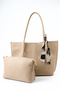 Women's Leather Shopper Large Shoulder Bag Mink - Cnt2001 - 5