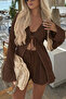 Women's Shorts Set Muslin Fabric Lace-Up Top and Bottom Summer Set - 2