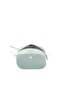 Polyurethane Crossbody Bag, Mint/White - 4