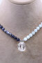 Aquamarine Stone Sodalite Stone Hematite Stone Crystal Quartz Stone Natural Stone Design Necklace 6 mm - 4