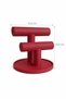 Stylish Mini Jewelry Stand, Bracelet Necklace Ring Watch Organizer, Accessory Stand (Burgundy) - 4