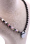 Tourmaline Stone Obsidian Stone Hematite Stone Natural Stone Design Necklace 6 mm - 2