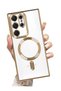 ELTERAZONE Magnetic Clear Case for Galaxy S23 Ultra Case,Compatible with MagSafe, Love Heart Design