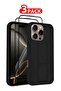 3-Pack Premium PU Leather Case & Screen Protectors for iPhone 16 Pro Max – Shockproof, Anti-Scratch,