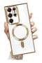 ELTERAZONE Magnetic Clear Case for Galaxy S23 Ultra Case,Compatible with MagSafe, Love Heart Design