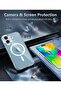 MagSafe Compatible Magnetic Case for iPhone 16 – Clear Case with Tempered Glass Screen & Camera Prot - 2