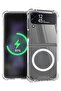 Galaxy Z Flip 4 Clear Case, With Magnetic and Support Wireless Charger, Transparent Shockproof and D
