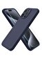 iPhone 15 Pro Max Case (6.7") – Midnight Blue Liquid Silicone with Screen Protector, Shockproo