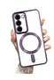 Magnetic Clear Case for Galaxy S23 Plus Case,Compatible with MagSafe, Love Heart Design Electroplate