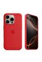 Apple iPhone 16 Pro 2024 Premium Soft Liquid Silicone Case Cover – Red – Shockproof Slim Fit Anti-Sc