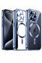 Electroplated Case for iPhone 15 Pro Max 6.7-Inch, Camera Lens Full Protection, Compatible with MagS