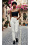 Regalo White Lycra Karyıkama Mom Super High Waist Mom Jeans - 2