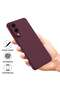 Samsung Galaxy S25 Edge 5G 2025 Premium Soft Liquid Silicone Case Cover – Maroon, Shockproof Protect - 2