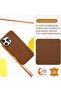 Classic European Leather Phone Case for iPhone 16 Pro Max – Dark Saddle Brown, Smoothens & Softens O - 3