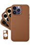(for iPhone 14 Pro Max) - European Nappa Leather Case - Smoothen and Soften Over Time - Compatible w