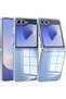 Samsung Galaxy Z Flip 6 2024 Case – Slim Transparent Hard PC Shell, Anti-Yellowing, Wireless Chargin