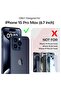 iPhone 15 Pro Max Case, [5 in 1] 1X Clear Case [Not-Yellowing] with 2X Tempered Glass Screen Protect - 6