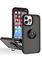 Case for Iphone 15 Pro Max Case Cover Metal Ring Holder Grip Kickstand Car Magnetic Mount Shockproof
