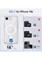 iPhone 16E MagSafe Compatible Clear Magnetic Case – Hybrid Crystal Clear Hard Back, Shockproof Silic - 2