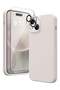 5-in-1 iPhone 15 Case in Stone – Magnetic, MagSafe-Compatible, Slim Skin-Like Silicone, Includ