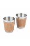 Faux Leather Covered Stainless Steel Flask Cup & Opener Set 8 oz 240 ml Camping Pocket Flask - 8