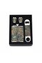 Camouflage Coated Stainless Steel Flask Cup & Opener Set 8 oz 240 ml Camping Pocket Flask - 3