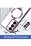 Magnetic Clear Case for Galaxy S23 Plus Case,Compatible with MagSafe, Love Heart Design Electroplate - 2