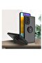 Galaxy S22 Plus , Clear Crystal Armor Defender Design Hybrid Protective Case Cover Ring Holder Kicks