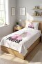 Ballerina Starry Pink Children's Pique Set-Princess Themed Modern White Fuchsia Decorative Bedspread - 4