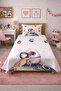 Space Themed Astronaut Children's Pique Set - Planet Galaxy Nordic Navy Blue Decorative Bedspread - 2