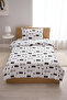 Superhero Masked Young Single Person Pique Set-Adventure Inspired Modern Gray Decorative Bedspread