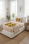 Sun Moon Star Patterned Baby Pique Set-Sky Astro Bohemian Cream Mustard Decorative Bedspread
