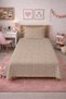 Floral Daisy Patterned Youth Pique Set-Country Garden Country Coral Green Decorative Bedspread - 6