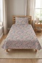 Floral Patterned Pastel Children's Pique Set - Natural Botanical Nordic Powder Mint Quilted Bedspread