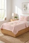 Girl's Butterfly Cloud Pattern Baby Pique Set - Fairy Tale Themed Powder Green Bedspread - 2