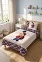 Children's Pique Set with Plaid Teddy Bear Figure - Urban Adventure Modern Burgundy Navy Blue Decorative Bedspread - 2
