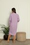 Women's Long Sleeve Lace Detailed Relaxed Fit 100% Cotton Nightgown - 4