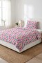 Daisy Floral Joyful Children's Pique Set - Romantic Spring Themed Nordic Pink Lilac Bedspread - 6