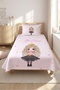 Princess Star Figured Young Pique Set - Fairy Tale Themed Modern Powder White Quilted Bedspread - 5