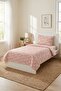 Duck Patterned Powder Baby Pique Set - Cute Farm Nordic Salmon Ecru Decorative Bedspread - 7
