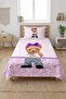 Cute Teddy Bear Polka Dot Baby Pique Set - Princess Themed Modern Lilac Powder Quilted Bedspread - 2
