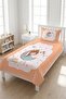 Princess Moon Star Polka Dot Baby Pique Set - Fairytale Nordic Salmon Ecru Decorative Bedspread - 6