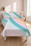 Polka Dot Striped Pastel Baby Pique Set-Soft Geometric Nordic Mint Powder Decorative Bedspread - 4