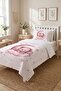 Teddy Bear Star Cloud Moon Baby Pique Set - Romantic Modern Powder White Quilted Bedspread with Tablecloth - 7
