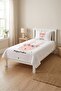 Cute Young Pique Set with Rabbit Flowers - Romantic Spring Nordic Powder White Quilted Bedspread - 6