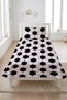 Football Bulk Black White Youth Pique Team-Geometric Sports Modern Anthracite Ecru Decorative Bedspread - 4