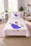 Ballerina Starry Purple Young Pique Set-Princess Themed Modern White Gold Decorative Bedspread - 6