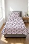 Cute Owl Forest Single Pique Set - Fairy Tale Snow Themed Powder Blue Decorative Bedspread - 4